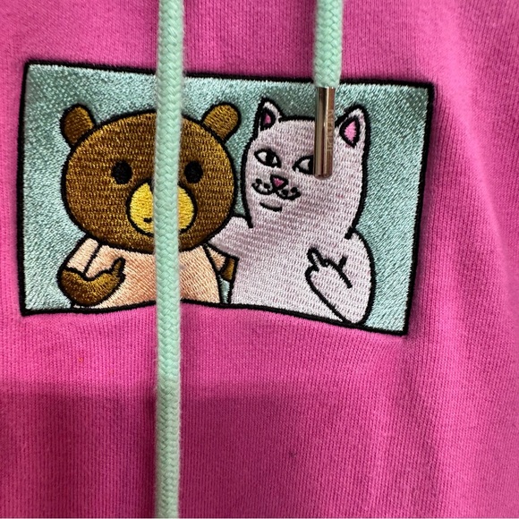Teddy Fresh X RipNDip Colorblock Hoodie size medium in good condition has stain* - Picture 5 of 5